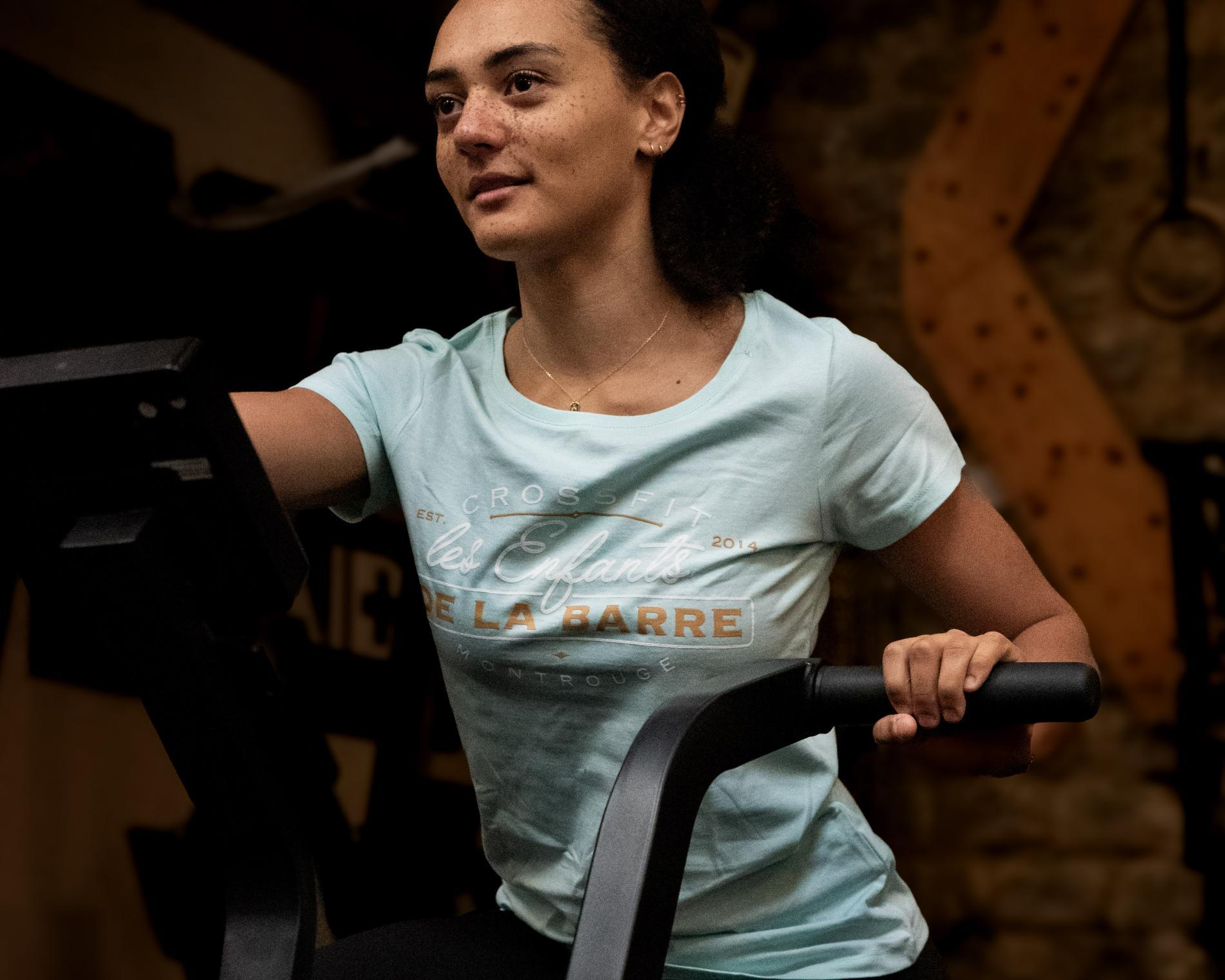 T-shirt femme bleu clair 